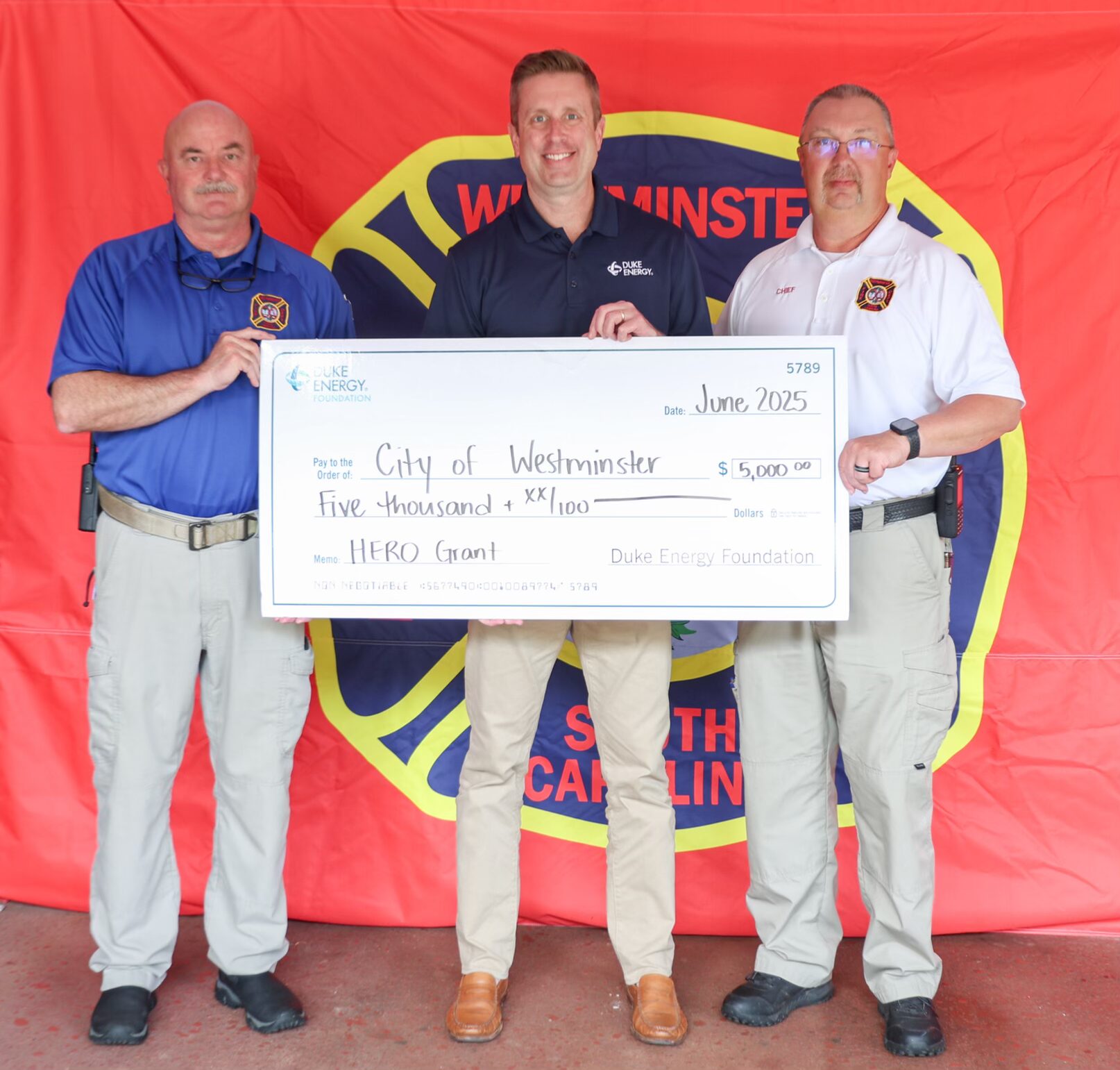 City of Westminster Awarded Duke Energy Foundation $5,000 HERO Grant to ...